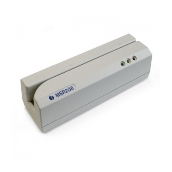 Unitech MSR206-33U Lector de Banda Magnética, USB/RS-232, Beige