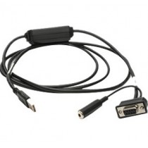 Zebra Cable USB - Serial, Negro