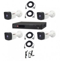 Provision ISR Kit de Vigilancia PAK720PX4 de 4 Cámaras CCTV y 4 Canales, con Grabadora DVR
