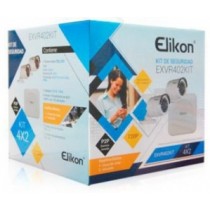 Elikon Kit de Vigilancia EXVR402KIT de 2 Cámaras Bullet y 4 Canales, con Grabadora DVR