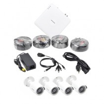 Hikvision Kit de Vigilancia HIK720KIT8 de 4 Cámaras CCTV y 8 Canales, con Grabadora