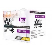 Topvision Kit de Vigilancia TOP2404 de 4 Cámaras CCTV Bullet y 4 Canales, con Grabadora