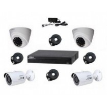 Dahua Kit de Vigilancia KIT-CT de 4 Cámaras y 8 Canales, con Grabadora DVR