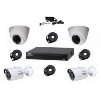 Dahua Kit de Vigilancia KIT-CT de 4 Cámaras y 8 Canales, con Grabadora DVR