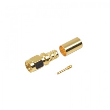 RF Industries Conector Coaxial SMA Macho, Oro