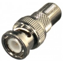 RF Industries Conector Coaxial BNC Macho - F Hembra, Plata