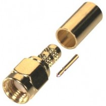 RF Industries Conector Coaxial de Anillo Plegable SMA Macho, Oro