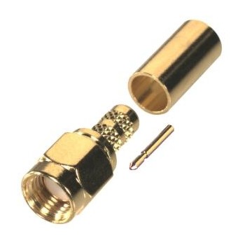 RF Industries Conector Coaxial de Anillo Plegable SMA Macho, Oro