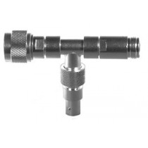 RF Industries Conector Coaxial en T Clase N Macho - Clase N Hembra, Plata