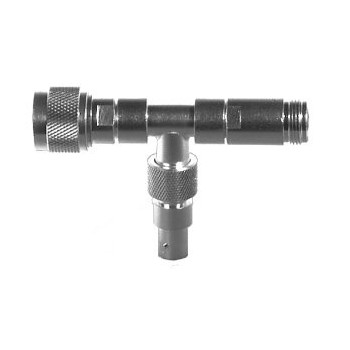 RF Industries Conector Coaxial en T Clase N Macho - Clase N Hembra, Plata