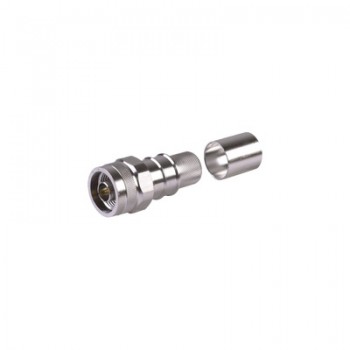 Times Microwave Conector Coaxial Clase N Macho Plegable, Plata