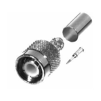 RF Industries Conector Coaxial de Anillo Plegable TNC Macho, Plata