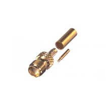 RF Industries Conector Ciaxial de Anillo Plegable SMA Hembra, Oro