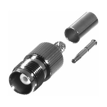 RF Industries Conector Coaxial TNC Hembra, Plata