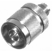 RF Industries Conector Coaxial Mini UHF Hembra - N Macho, Plata