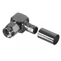 RF Industries Conector Coaxial de Anillo Plegable SMA Macho, Plata