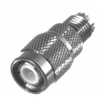 RF Industries Conector Coaxial Mini UHF Hembra - TNC Macho, Plata