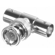 RF Industries Conector Coaxial en T BNC Macho - BNC Hembra, Plata