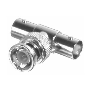 RF Industries Conector Coaxial en T BNC Macho - BNC Hembra, Plata