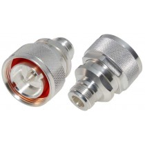 RF Industries Conector Coaxial DIN 7-16 Macho - N Hembra, Plata