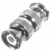 RF Indutries Conector Coaxial de Barril BNC Macho - BNC Macho, Plata