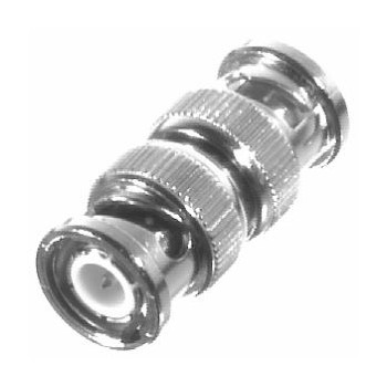 RF Indutries Conector Coaxial de Barril BNC Macho - BNC Macho, Plata