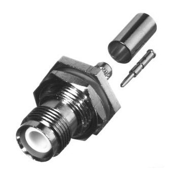 RF Industries Conector Coaxial de Anillo Plegable TNC Hembra, Plata