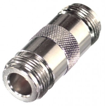 RF Industries Conector Coaxial de Barril N Hembra - N Hembra, Plata