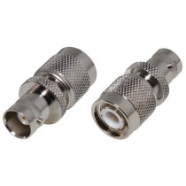 RF Industries Conector Coaxial TNC Macho - BNC Hembra, Plata