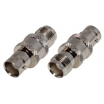 RF Industries Conector Coaxial TNC Hembra - BNC Hembra, Plata