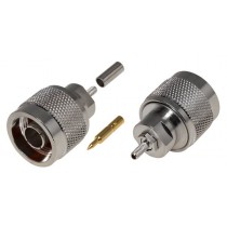 RF Industries Conector Coaxiales de Anillo Plegable N Macho, Plata