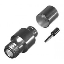 RF Industries Conector Coaxial de Anillo Plegable Clase N Hembra, Plata