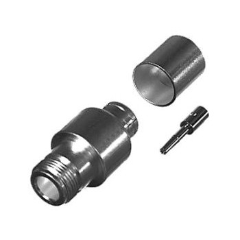 RF Industries Conector Coaxial de Anillo Plegable Clase N Hembra, Plata