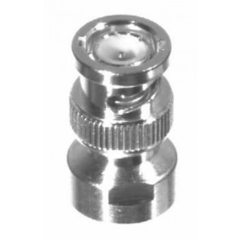 RF Industries Conector Coaxial Unidapt Hembra - BNC Macho, Plata