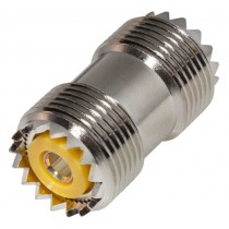 RF Industries Conector Coaxial de Barril UHF Hembra - UHF Hembra, Plata