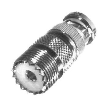 RF Industries Conector Coaxial BNC Macho - UHF Hembra, Plata