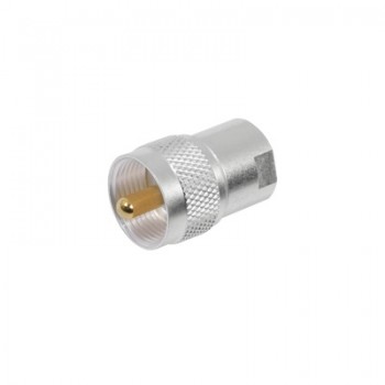 RF Industries Conector Coaxial UNIDAPT Hembra - UHF Macho, Plata