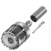 RF Industries Conector Coaxial de Anillo Plegable UHF Hembra, Plata
