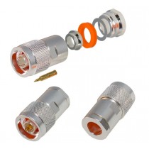 RF Industries Conector Coaxial de Rosca N Macho, Plata