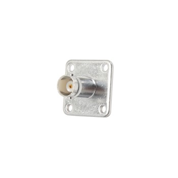 RF Industries Conector Coaxial BNC Hembra, con Montaje de 4 Perforaciones