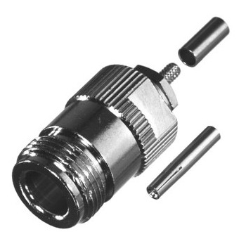 RF Industries Conector Coaxial N Hembra, Níquel