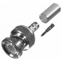 RF Industries Conector Coaxial BNC Macho, Níquel