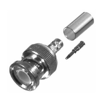 RF Industries Conector Coaxial BNC Macho, Níquel