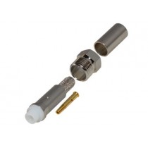 RF Industries Conector Coaxial FME de Anillo Plegable RF Hembra, Níquel