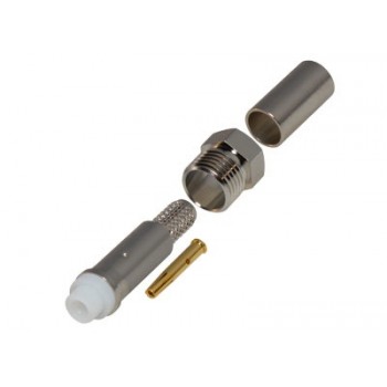 RF Industries Conector Coaxial FME de Anillo Plegable RF Hembra, Níquel