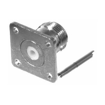 RF Industries Conector Coaxial N Hembra, con Montaje de 4 Perforaciones