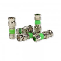 Logico Conector RG59, Plata/Verde, 1 pieza