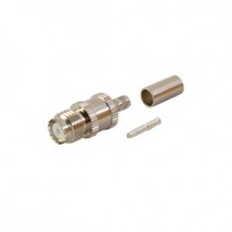 RF Industries Conector Coaxial de Anillo Plegable Mini UHF Hembra, Bronce