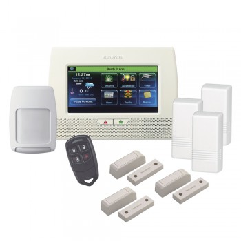 Honeywell Kit de Alarma L7000LAK, Inalámbrico - incluye Panel Touch 7"/Contactos Magnéticos/Sensor de Movimiento/Control