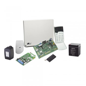 Crow Kit Sistema de Alarma RUNNER4/8-RFK1, Alámbrico, Incluye Panel/2x Contactos/Detector de Movimientos/Llavero RF/ Batería